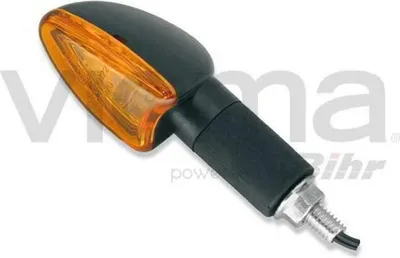 Obrázek produktu pro Sada Obsluhovacích Světel Pro Motocykly. Černé, Kónické, S Oranžovým Sklem (2 Kusy)