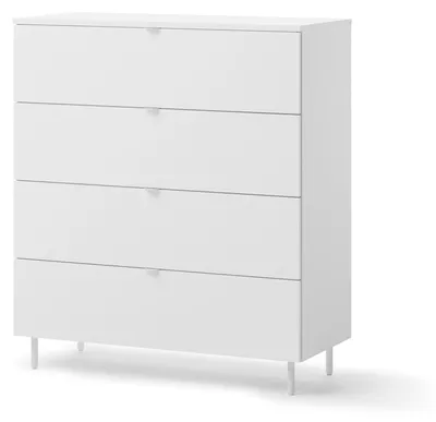 Produktbild von Kommode MILA MA-04 mit 4 Schubladen Sideboard 90 cm Anrichte Modern (Weiß)