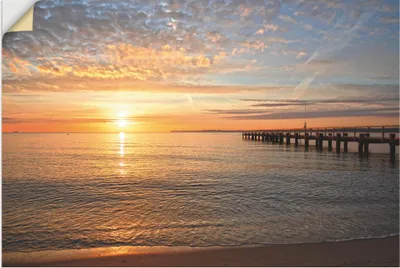 Produktbild von ARTland Wandbild, selbstklebend Früh morgens an der Ostsee Größe: 60x40 cm