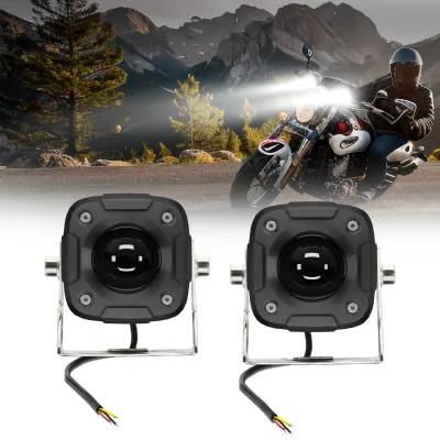 Zdjęcie produktu dla Światła LED do motocykli, 60 W, 6000 K/3000 K/4500 K, superjasne reflektory z uchwytami montażowymi, 6000 lm, wodoodporne światła przeciwmgielne do samochodów, traktorów, ciężarówek, pojazdów terenowych, SUV-ów, łodzi, zestaw 2 szt.