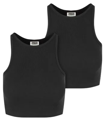 Produktbild von Urban Classics - Kurzes Top für Damen(2er-Pack) TN1141 (XL) (Schwarz)