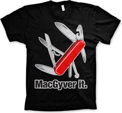 Produktbild von MacGyver It T-Shirt - XX-Large - Black