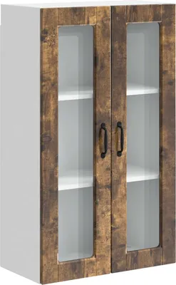 Immagine prodotto di Mobile in vetro da parete PORTO Rovere fumé 60 x 31 x 100 cm