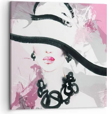 Produktbild von Bild auf Leinwand - Leinwandbild - Frau Abstraktion - 70x70cm - Wand Bild - Wanddeko - Wandbilder - Leinwanddruck - Bilder - Kunstdruck - Wanddekoration - Leinwand bilder - Wandkunst - AC70x70-3690