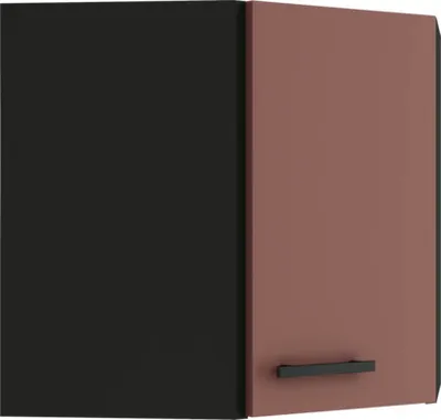 Produktbild von Optifit Eckhängeschrank Nizza407 BxTxH 60 x 34,6 x 57,6 cm rostrot matt zerlegt Anschlag reversibel KUNI OED606-9+