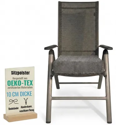 Obrázok produktu pre Pillows24 - Vankúš na sedenie 40x40 cm 10 cm hrubý z manšestru | penový vankúš na stoličku s prateľným poťahom | pre seniorov a deti | vankúš na stoličku, vankúš na podlahu