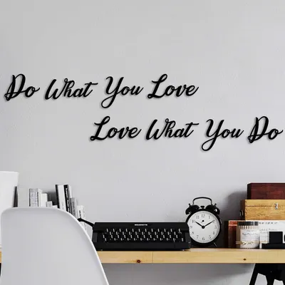 Produktbild von Wallity, Do Love Love Do, Dekoratives Wandaccessoire aus Metall, Schwarz, 100 % METALL, 26 x 10 cm