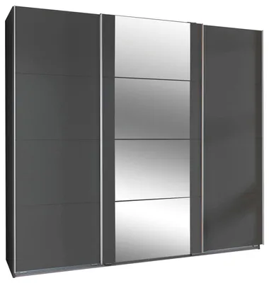 Immagine prodotto di Armadio ad ante scorrevoli Berna Armadio design selezionabile, grafite, 225x64x210cm
