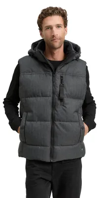 Immagine prodotto di TOM TAILOR, gilet imbottito da uomo con cappuccio removibile
