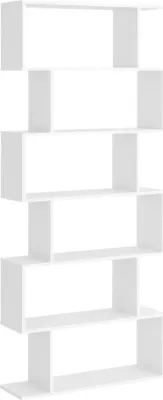 Obrázek produktu pro Koupelnová polička - Nástěnná polička - 6 polic - 80 x 23 x 192 cm - Bílá