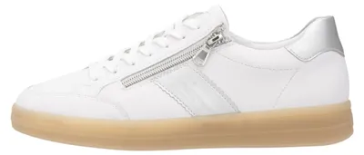 Imagen del producto de Zapatos deportivos para mujer, tipo botín, con cordones, color blanco, para uso diario