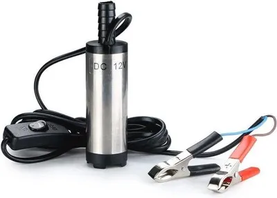 Immagine prodotto di Pompa a doppio circuito idraulico per carburante e fluidi, 12 volt – Soluzione con pompa da 38 mm per autoveicoli e trattori.