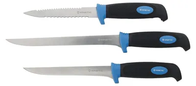 Produktbild von Kinetic Ss Filleting Knife Set Black/Blue - 4-teiliges Filetierset