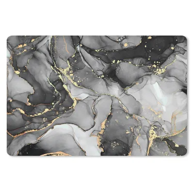 Produktbild von MuchoWow® Schreibtischunterlage Marmor - Schwarz - Gold - Grau 60x40 cm - XXL Mauspad - Großes Mauspad