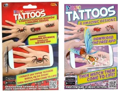 Zdjęcie produktu dla Tatuaze Magic Tatts - Interaktywne Tatuaze 3D
