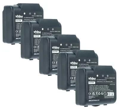 Produktbild von vhbw 5x Akku Ersatz für IMET AS060, AS083 für Industrie-Funkfernsteuerung Fernbedienung (2000 mAh, 3,6 V, NiMH) - Schwarz