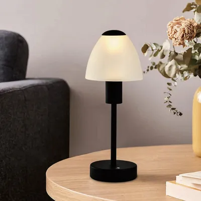 Produktbild von LQWELL LED Tischlampe Touch Tischleuchte Kabellos Nachttischlampe Akku Typ C USB Wiederaufladbar Lichtintensität einstellbar für Drinnen Restaurant
