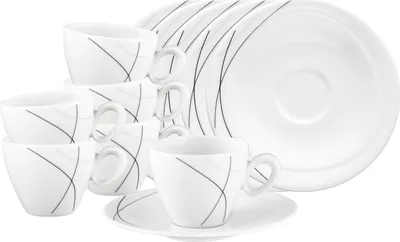 Produktbild von Seltmann Weiden Trio Highline Espressotasse + Untertasse 0,11 l 6er Set