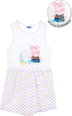Produktbild von Peppa Wutz Pig Kleid mit Pailletten Dress Robe                  , Farbe:Weiß, Größe:116