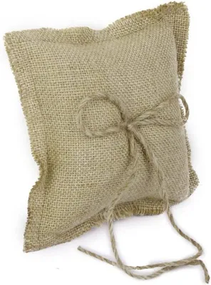 Produktbild von Küssen für Jute Ringkissen, ideal für Hochzeiten, Zeremonien und Brautträger, Taschengröße