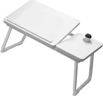 Obrázek produktu pro Skládací postelový stůl Multifunkční studijní stůl s držákem pohárku Zvedací horní stůl na notebook pro domácí kolejní kancelář