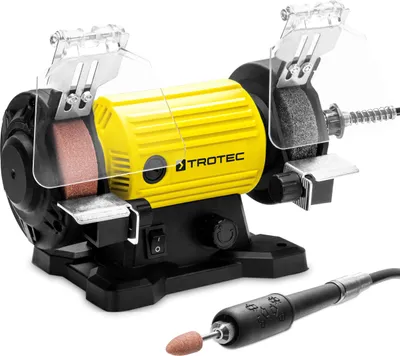 Produktbild von TROTEC Doppelschleifmaschine PBGS 10-120 | 120W Doppelschleifer inkl. flexibler Welle  Multifunktionsgerät zum Schleifen, Polieren, Trennen, Fräsen und Gravieren