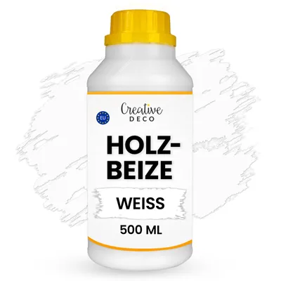 Produktbild von Creative Deco Holz-Beize auf Wasserbasis 500 ml Weiß Schnelltrocknender Lack
