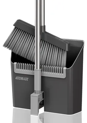 Obrázek produktu pro Sada lopaty a metly s integrovanými hřebeny, černá barva