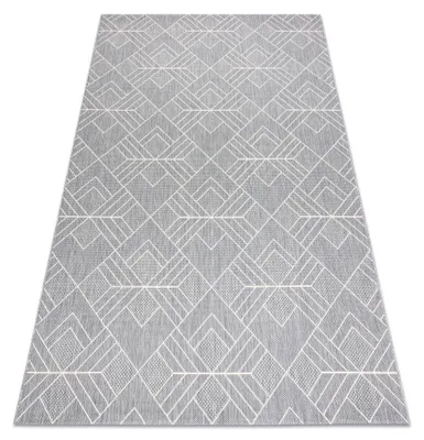 Imagen del producto de Alfombra sisal FLAT 48731637 Cuadrados Rombos, geométrico  / crema gris 160x230 cm