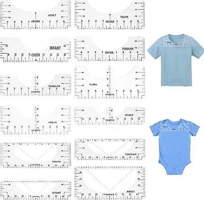 Produktbild von Famanu Nählineal - Metrische T-Shirt Ausrichtungslineale