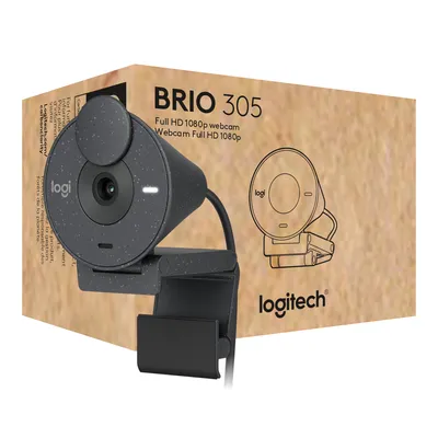 Zdjęcie produktu dla Logitech Brio 305, 2 MP, 1920 x 1080 px, Full HD, 30 fps, 1280x720@30fps, 1920x1080@30fps, 720p, 1080p