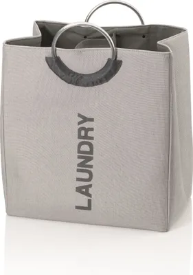 Produktbild von kela Wäschesack Palma grau 50x54x29 cm Wäschesortierer 24401 felsgrau
