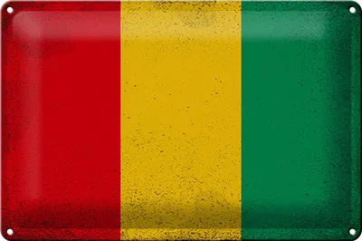 Produktbild von Blechschild Flagge Guinea 30x20cm Flag of Guinea Vintage