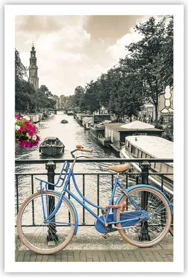Produktbild von Poster - Poster ohne Rahmen - Amsterdam Fahrräder Brücke - 61x91,5 cm - Wand Bild - Wanddeko - Wandbilder - Kunstposter - Wandposter - Bilder - Kunstdruck - Wanddekoration - Wandbild - P2XPA61x91-4503