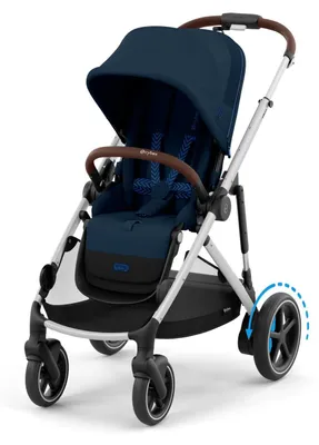 Produktbild von CYBEX e-Gazelle S, Betthimmel, Traditioneller Kinderwagen, Unisex, Faltbar, Blau, Silber