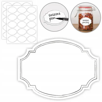 Produktbild von Zaplanowane Etiketten Aufkleber für Gewürzgläser Organisation 4x3cm