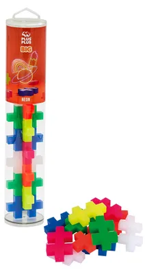 Produktbild von Plus-Plus 9603286 Geniales Konstruktionsspielzeug, Tube Big Neon, Bausteine-Set,
