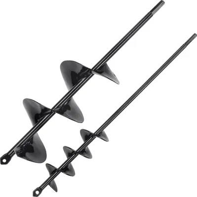 Image de VEVOR Tarière pour planter, set de 2, tarière de jardin, tarière hélicoïdale pour creuser des trous de poteaux, planter des bulbes et creuser des trous, pour mèches hexagonales de 3/8 pouce