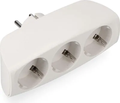 Image de Edm Triple Emballage Multi Connecteur E40043 Blanc Blanc One Size