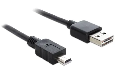 Produktbild von DeLOCK 5m USB 2.0 A - mini USB m/m, 5 m, USB A, Mini-USB A, USB 2.0, Männlich/Männlich, Schwarz