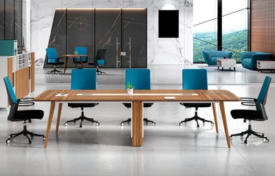Immagine prodotto di Tavolo da conferenza rettangolare di design Scrivania di lusso Mobili di pregio