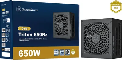 Produktbild von Silverstone Triton 650Rz, 650 W, 90 - 264 V, 47 - 63 Hz, Aktiv, 100 W, 649 W