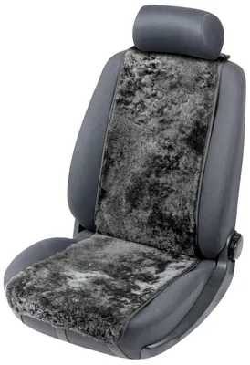 Produktbild von WALSER Lammfell Sitzauflage Cosmo, 100% Lammfell Autositz Sitzauflage, Sitzauflage Lammfell, Sitzauflagen Auto Lammfell, Sitzschoner Lammfell, Autositzauflage Lammfell, Schonbezug Fell schwarz