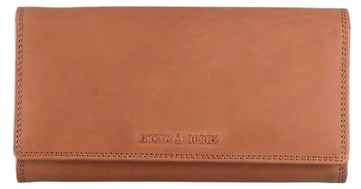 Productafbeelding van GREENBURRY Leer portemonnee Fiorentina Long Wallet RFID Tan bruine