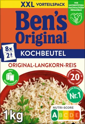 Produktbild von BEN'S ORIGINAL™ Original-Langkorn-Reis 20-Minuten im Kochbeutel 1kg