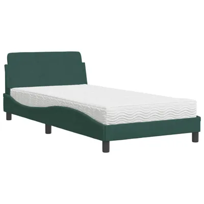 Obrázok produktu pre Posteľ s matracom Dover tmavozelený 100x200 cm zamat