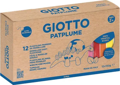 Zdjęcie produktu dla Modelina Giotto Patplume 12 x 150 g w różnych kolorach