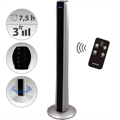 Produktbild von Syntrox Germany Turmventilator 50W mit Timer und Fernbedienung schwarz