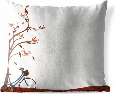 Produktbild von MuchoWow® Outdoor Kissen - Herbst - Illustration - Baum - 50x50 cm - Wetterfest - Lounge Kissen - Komfortabel - Kissen mit Bild
