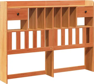 Obrázek produktu pro vidaXL Čelo postele s úložným prostorem vosk hnědý 140 cm masivní borovicové dřevo